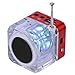 TOMTOP LSoled Mini Digital Portable Music MP3/4 Player Micro SD/TF USB Disk Speaker FM Radio (Red)