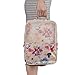 Foldable Travel Tote Bag Waterproof High Capacity Portable Storage Luggage Bag (Pink Floral)