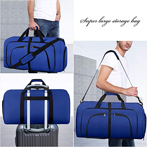 NEWHEY-Faltbar-Reisetasche-Gross-40L-65L-80L-Sporttasche-Herren-Damen-mit-Schuhfach-Leichter-Weekender-Uebernachtung-Tasche-fuer-Reisen-Gym-Duffel