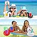 Angela&Alex Inflatable Drink Holders 15 PCS Drink Floats Beverage Cup Coasters for Pool Beach Party Supplies Favors Kids Bath Toys Swan Crab Pineapple Palm Tree Watermelon Rabbit Hot Tub Accessories