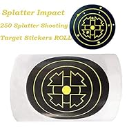 Yuyangnengy Splatter Targets Stickers, 3 Inch Adhesive Reactive Targets - 250 Round Shooting Targets Pasters - Instantly See Your Shots Burst Upon Impact! (250 Per Roll)