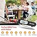 Habor Digital Meat Thermometer, Cooking Temperature Kitchen Instant Read Sensor with Largre LCD, Folding Long Probe for BBQ Grill Smokers Chicken Turkey Cake Brewing Milk, Black