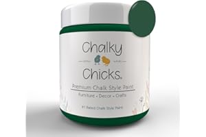 Chalky Chicks Premium Chalk Style Paint for Furniture, Home Decor & DIY Crafts – Shamrock (Dark Green) – Eco Friendly – No Sanding, No Primer Needed – Multi Surface Paint – 4 oz – Made in the USA