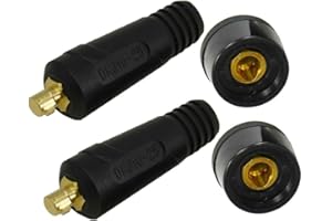 PETiB Welding Cable Joint Quick Connector DKJ10-25 100-200 Amp Copper Male Female Set with Socket for Welder Machine Accessor