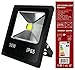Techno Earth F30K 90-240V 120-Degree Beam Angle Landscape Outdoor Waterproof 30W LED Flood Light Lamp, Cool White