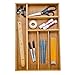 Seville Classics Bamboo Eco-Conscious Organizer Tray Kitchen Home Office Pantry Junk Drawer Utensils, Flatware, Silverware, Cutlery, Pens, (Large)