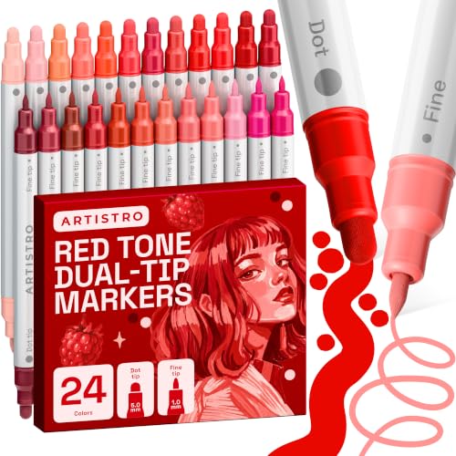 ARTISTRO 24 Dual-Tip Acrylic Paint Markers