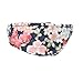 Fourhorse Small Dog and Cat Collars with Cute Blue Flowers Bandana and Bowtie , Adjustable Buckle Soft and Comfortable