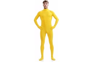 ATHX Men's and Women's Bodysuit Costume Back Zipper Spandex Headless Halloween Cosplay Unitard Stretchy Zentai Skin Suit