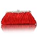 kingluck Silk Cocktail Evening Handbags/Clutches in Gorgeous Silk (red)