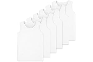 Mocolerno 6-Pack Boys Tank Tops Boys Undershirts Soft Cotton Shirts Kids Sleeveless Tank Tops Shirts for Youth（2T-16Y）