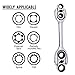 Moongo Tool SAE 8-n-1 Ratcheting wrench, Double Box End Wrench 5/16-Inch by 3/8-Inch, 7/16-Inch by 1/2-Inch, 9/16-Inch by 5/8-Inch, 11/16-Inch by 3/4-Inch, Best Father's Day Gifts for Men, Father/Dad