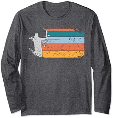 Unisex Long Sleeve Vintage Archery Shirt Men Women Archer Gift 2XL Dark Heather