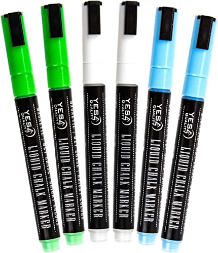 Colorful Neon Dry Erase Markers for Black Dry-Erase Board, Magnetic, 6 Pack at Amazon
