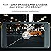 Jeemak Dual Lens Dash Cam Front and Rear 1080P+720P Dashboard Camera,Night Vision Waterproof Backup Camera,4