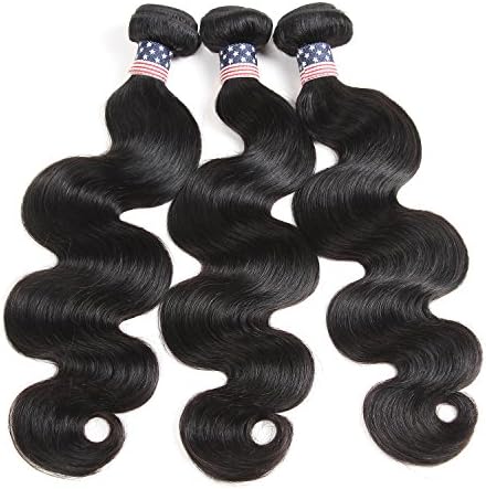 Vshow Hair Human Hair Bundles with Closure 7A Brazilian Virgin Hair Body Wave 100% Unprocessed Brazilian Hair Bundle with Closure FreePart 4"X4" Lace Closure Human Hair Weave