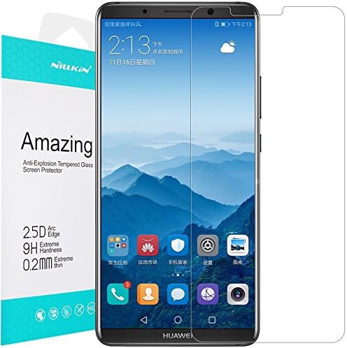 Huawei Mate 10 Pro Screen Protector Tempered Glass, Nillkin Pro 0.2mm Thin 9H 2.5D Edges Anti Fingerprints Glass Screen Protector for Huawei Mate 10 Pro 2017