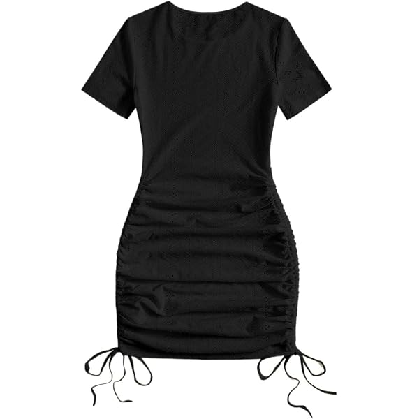 blue dress for baby girl Shop Black Crew Neck Bodycon T-Shirt Dress - for Women | OUTZIDR main image 1