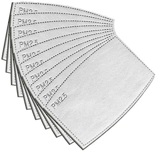 PM2.5 Activated Carbon Filter 5 Layers Replaceable Anti Haze Filter Paper for Mask (20Pcs)