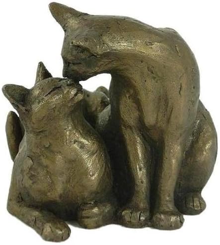 FELIX and OSCAR Kissing Cats Statue - Bronzed Cat Sculpture from Paul Jenkins