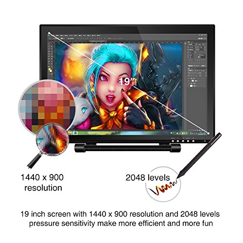 Ugee 1910B Pen display Drawing monitor Graphics Tablets with 2048 Pressure Sensitivity 19 Inch for Mac and PC Electronics, Computers & Accessories, Computer Accessories & Peripherals, Input Devices, Graphics Tablets
