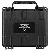 Monoprice Weatherproof Hard Case - With Customizable Foam, 7 x 6 x 2 Inch, Black - Pure Outdoor Collection