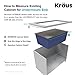 KRAUS Pax 22 1/2-inch 16 Gauge Undermount Single Bowl Stainless Steel Kitchen Sink, KHU23