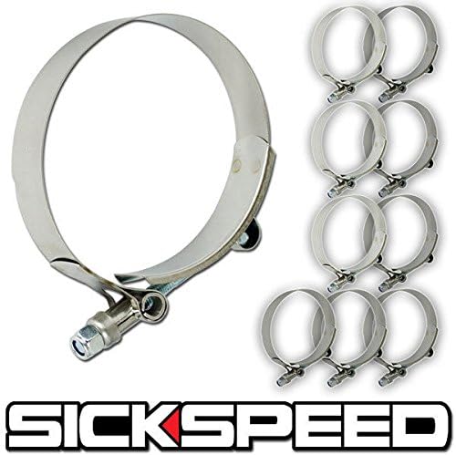 10Pc 4" T-Bolt Clamp Silicone Stainless Steel Hose Turbo Intake Intercooler P3 for Land Rover LR3