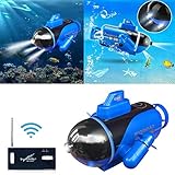 4 inch Mini RC Submarine Boat,Glowing Submarine