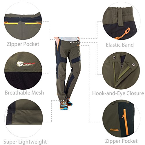 Army Green Sunscreen Trouser for Boy with Stretch Waist for Running and Gliding by Makino (Army Green M)