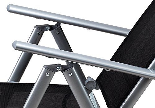 Casaria® Gartenmöbel Set 8 Stühle mit Tisch 190x90cm Aluminium Sicherheitsglas Wetterfest Klappbar Modern Terrasse Balkon Möbel Sitzgruppe Garnitur Bern – Bild 6