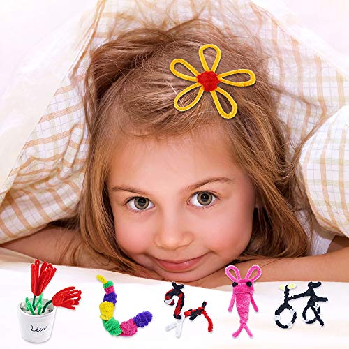 1600 Pieces Pipe Cleaners in 32 Colors Chenille Stems for Home and School DIY Art Crafts (6mm x 11.8 Inches) - Thumbnail 6