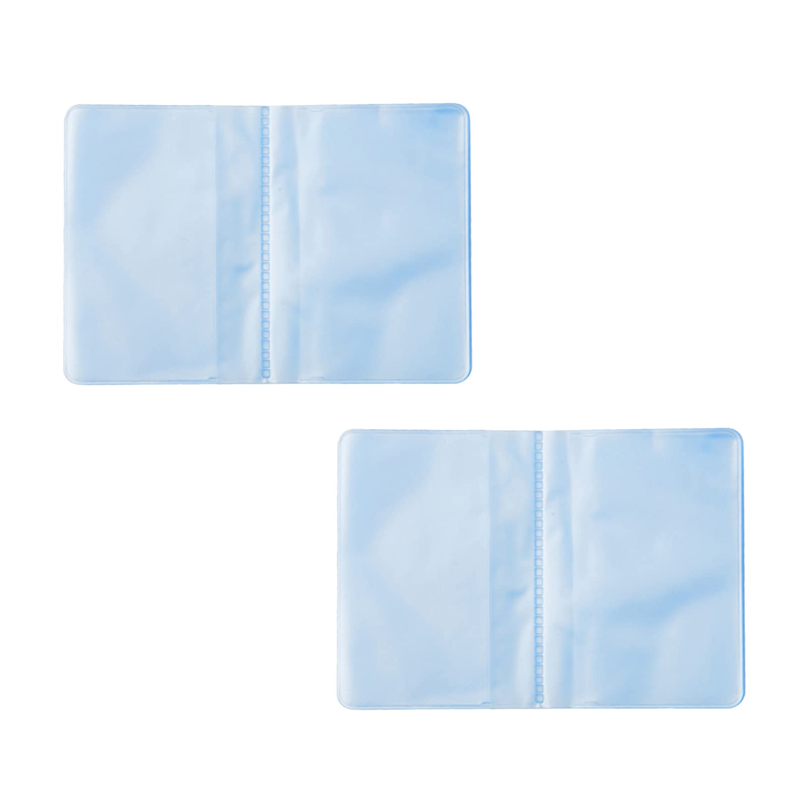 AWOCAN 2PCS Plastic Wallet Insert Credit Card Holder with 20 Page and 20 Slots Transparent Soft for Band Cards and ID Cards