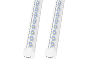 AQIQUUT LED Shop Lights 4FT Led Shop Light 50W 6500K Super Bright. Led Garage Light Clear Cover Integrated V-Shape, Linkable Led Shop Lights 4ft for Workshop, Warehouse and Workbench (2-Pack)