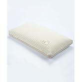 EDMILE Buckwheat Cervical Neck Pillow, Buckwheat Hulls Pillows for Sleeping Neck Pain Relief Adjustable Filling Firm Neck Support for Side Sleepers, Khaki 19"X11"