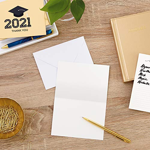 Hallmark 2021 Graduation Thank You Cards, Gold Graduation Cap (20 Thank