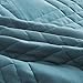 Chezmoi Collection Kingston King Size Bedspread Set, 3-Piece Blue Oversized Quilted Microfiber Lightweight Bedspread Coverlet (118