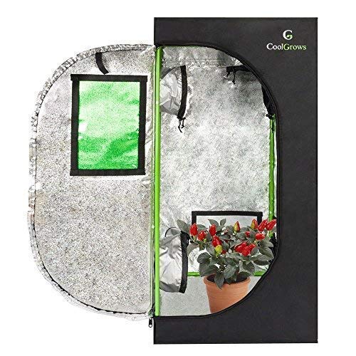 CoolGrows 2x2x4 Feet Small Indoor Mylar Hydroponics Grow Tent (24"x 24"x 48") - Thumbnail 5