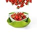 Home and Above 2 Piece Bowl and Drainer Set Holds Fruit, Nuts, Candy, Salads. Drainer/Strainer Nests Inside Large Bowl for Easy Wash and Serve