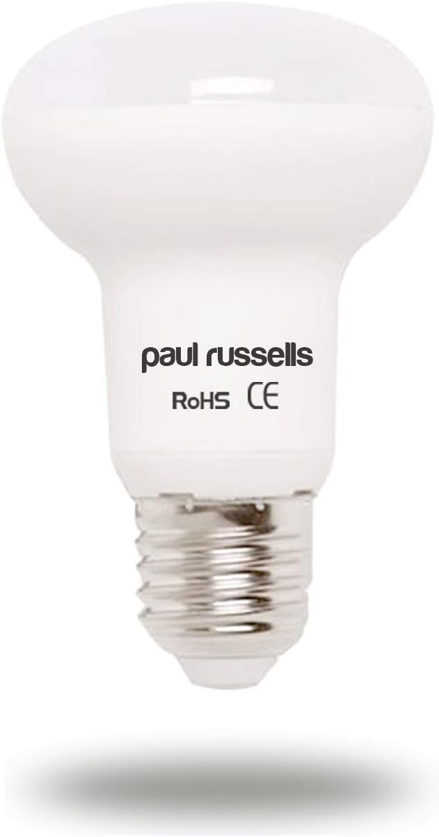 12 Pack 8W Reflector LED Light Bulbs E27 ES Edison Screw Paul Russells Bright 8W=65W Spotlight R63 Spot Light 270 Beam Lamp 2700K Warm White 65W Incandescent Replacement [Energy Class A+]