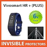 Garmin Vivosmart HR + Plus Front (PACK of x6) INVISIBLE Screen Protector (Front Shield Included) - Military Grade Protection Exclusive to ACE CASE