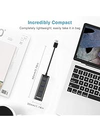 TeckNet   3 Port Hub USB 3.0 de aluminio con adaptador RJ45 10 100 1000 Gigabit Ethernet Convertidor LAN Cable Adaptador de red USB para Ultrabooks, ordenadores portátiles, tabletas y Más