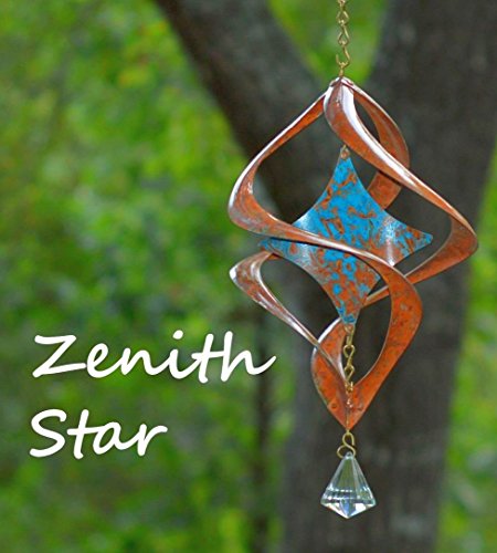 15" Star Copper Wind Spinner Handmade by BreezeWay Arts