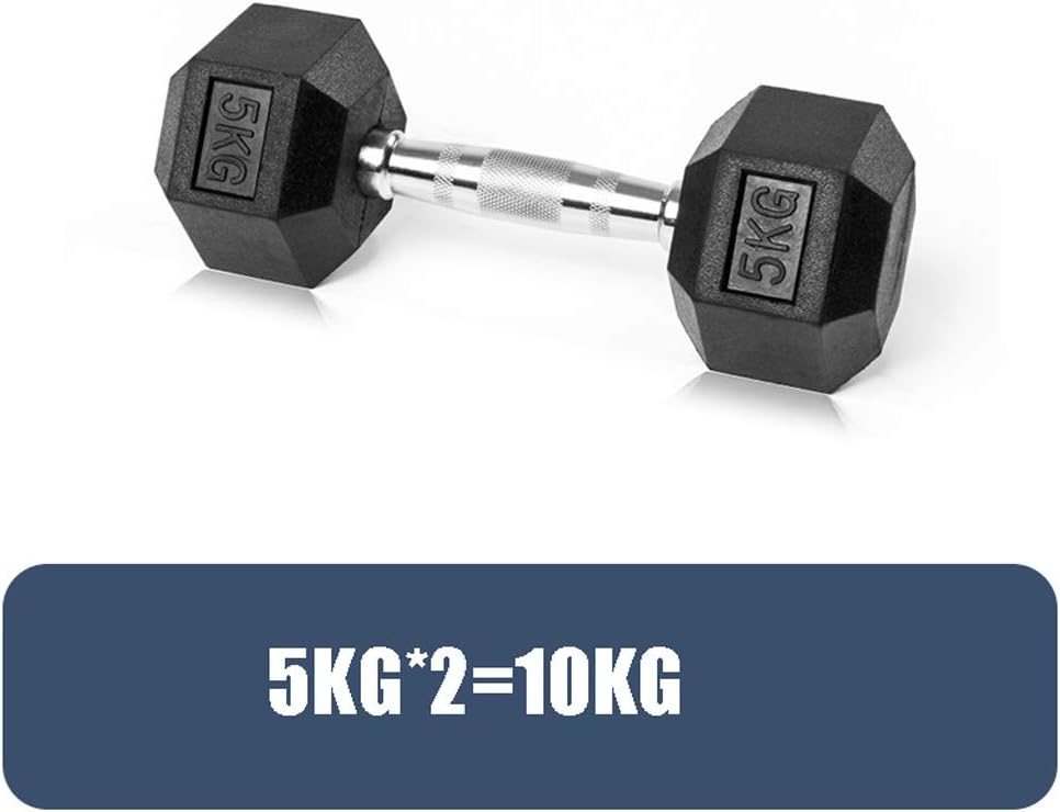 DUOER Dumbbell Exercise & Fitness Dumbbells 2pcs Hexagonal Plastic Coated Iron Plating Dumbbells Fitness Fixed Dumbbells 2/4/6/8/10kg Does Not Rust Dumbbell Dumbbell Dumbbells
