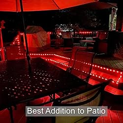 YEGUO Red Solar Christmas Lights, 2 Packs Each 33ft