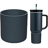 BKBY Silicone Boot Compatible with Owala 24oz/40oz Tumbler with Handle, Higher Anti-Slip Protective Sleeve Bottom Bumper Protector for Owalaa Travel Tumbler