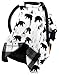 Dear Baby Gear Infant Carseat Canopy & Winter Cover - Doubles as Stroller Cover - Black Bears - Black and Grey - Plaid - 40