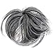 New Style Hair Extension Scrunchie Up Do Down Do Spiky Twister (Black Grey Mix) Synthetic