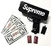 Rapid$Gun Money Gun Toy - Make it Rain Real Money Dispenser - Supreme Dollar Shooter - Paper Money Spray + 300 Prop Money + 2 Sets of Battery Included (Black, 9V Battery)