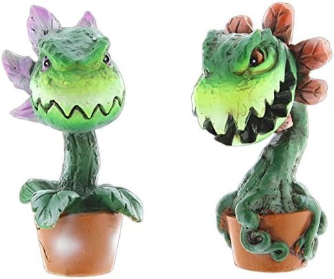 Bundle of 2 Assorted Fiddlehead Fairy Miniature Fairy Garden Figurines - Man-Eating Venus Flytraps